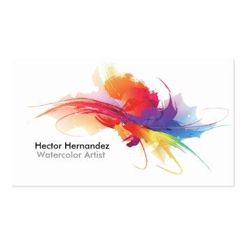 Small Artist Business Card Front View