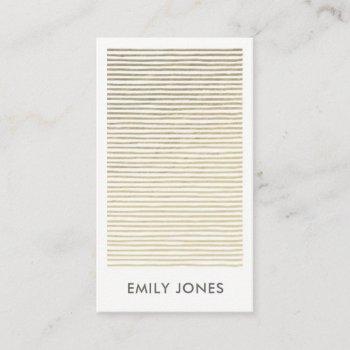 artistic silver faux sketch striped line pattern business card
