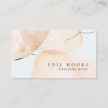 artistic terracotta  watercolor abstract art business card