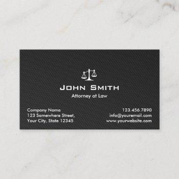 attorney at law black carbon fiber lawyer business card
