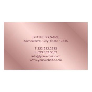 Small Attorney At Law Elegant Foil Rose Gold Lawyer Business Card Back View