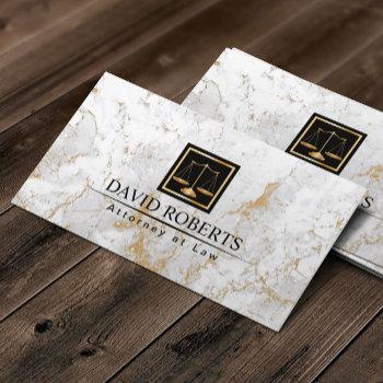 attorney at law modern gold marble stone lawyer business card