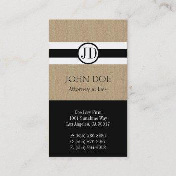 attorney lawyer law firm pendant tan black business card