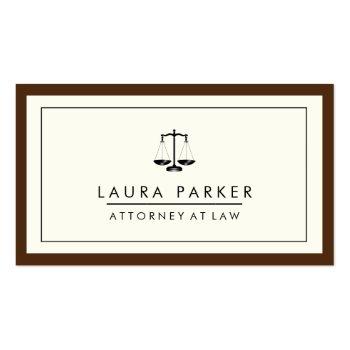 Small Attorney Legal Lawyer Black Scale Professional Business Card Front View