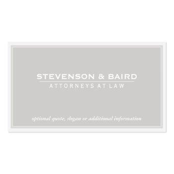 Small Attorney Light Gray Groupon Business Card Front View