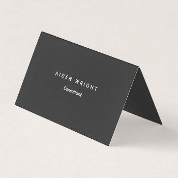 attractive grey classical minimalist business card