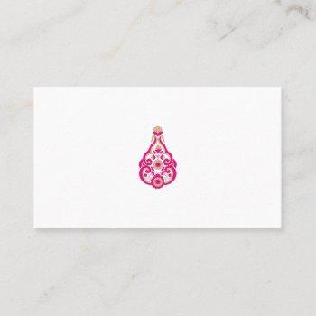 attractive pink illustration design business card