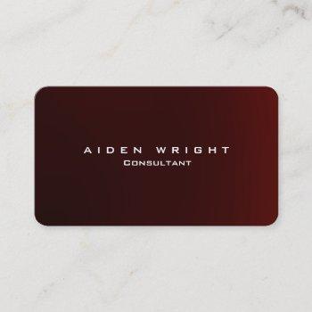 attractive reddish brown stylish modern minimalist business card