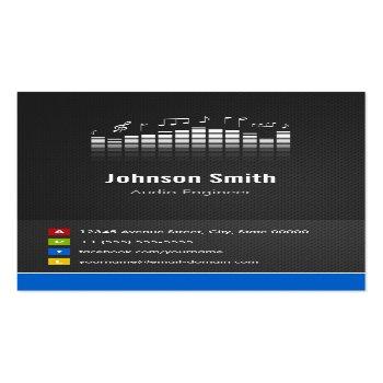Small Audio Engineer - Premium Creative Innovative Business Card Front View