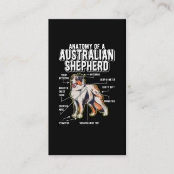 australian shepherd anatomy funny dog business card