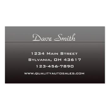 Small Auto Dealer Business Card Back View