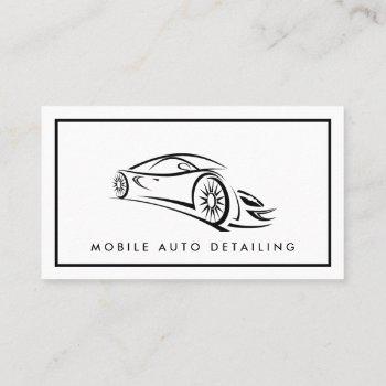 auto detailing, auto repair logo business card