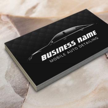 auto detailing automotive luxury black car business card