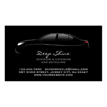 Small Auto Detailing Bold Business Card Front View