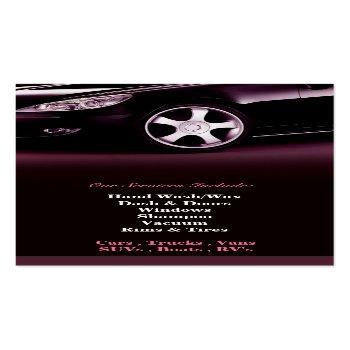 Small Auto Detailing Business Card Back View