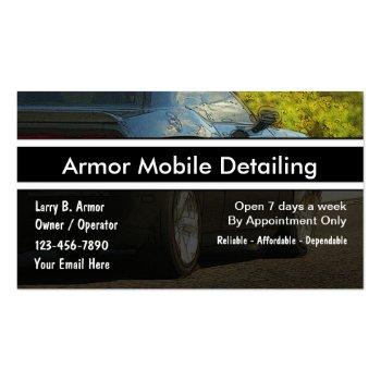 Small Auto Detailing Business Cards Front View