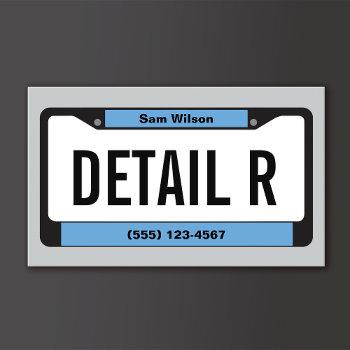 auto detailing gold license plate detailer business card
