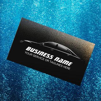 auto detailing water drops professional car business card