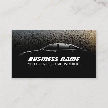 auto detailing water drops professional car business card