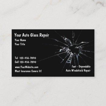 auto glass repair business card