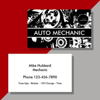 auto mechanic business card