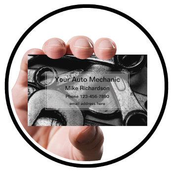 auto mechanic tools uniquely designed business card