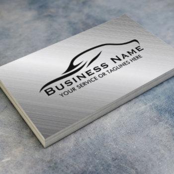 automotive auto repair professional metal car business card