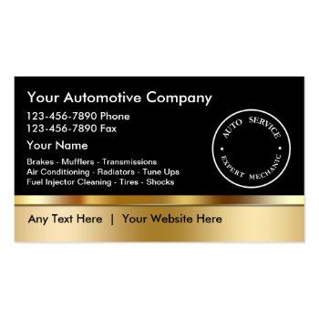 Small Automotive Business Cards Front View