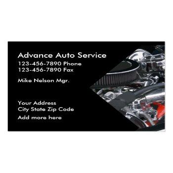 Small Automotive Business Cards Design Front View