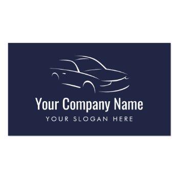 Small Automotive Car Company Logo Business Card Template Front View