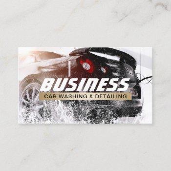 automotive car wash auto detailing gold label business card