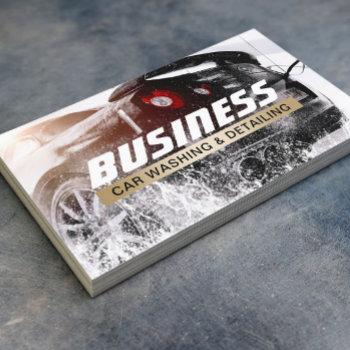 automotive car wash auto detailing gold label business card
