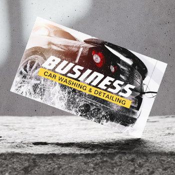 automotive car wash & auto detailing gold label business card