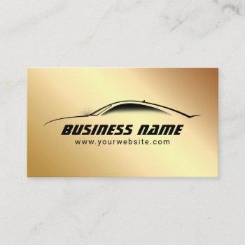 automotive cool gold car auto business card
