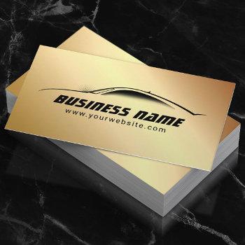 automotive cool gold car business card