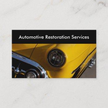 automotive restoration services business card