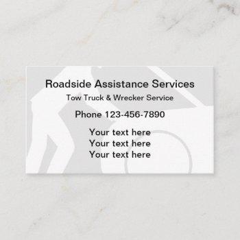 automotive roadside assistance towing business card