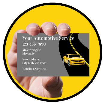 automotive services roadway theme business card