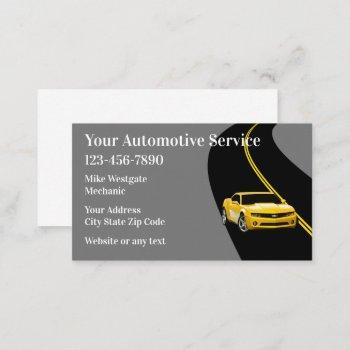 automotive services roadway theme business card