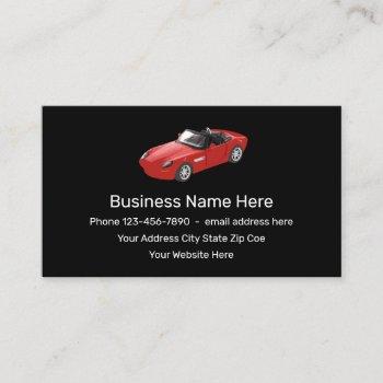 automotive sports car business cards