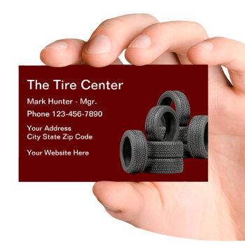automotive tire center simple design business card