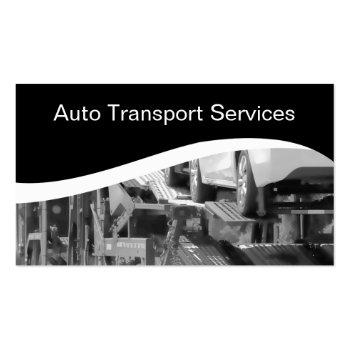 Small Automotive Transport Courier Business Card Front View