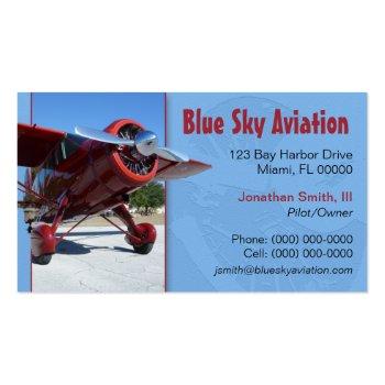 Small Aviation Services Business Card Front View