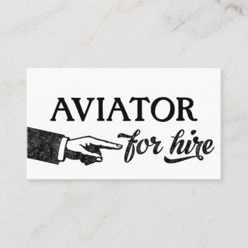 aviator business cards - cool vintage