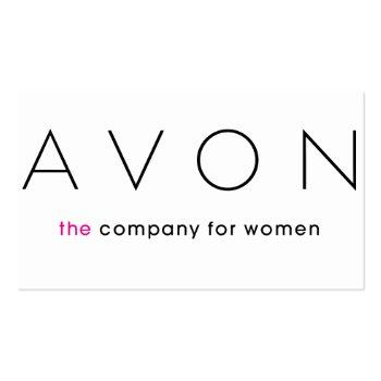 Small Avon Business Card Front View