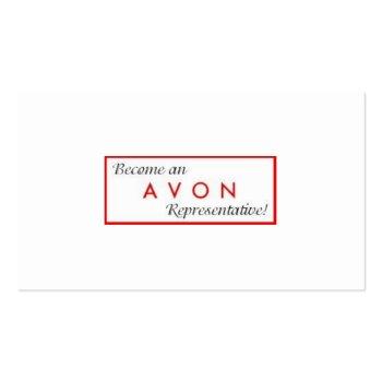 Small Avon Business Card Back View