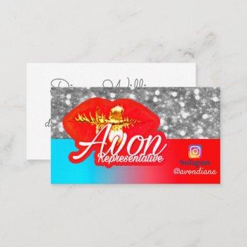 avon instagram logo gold and silver aesthetic busi business card