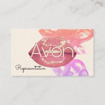 avon lips  personalized aesthetic business card