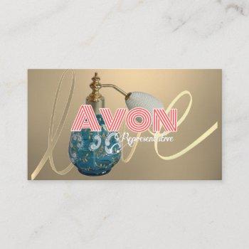 avon personalized gold business card