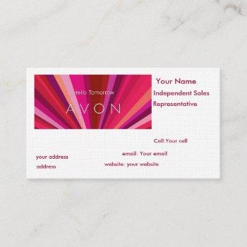 avon sales representative business card